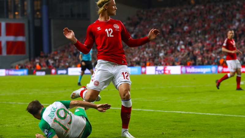 Alan Judge got injured in the final minutes of the 1-1 draw with Denmark