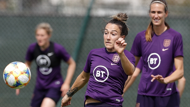 England's Lucy Bronze training ahead of World Cup opener