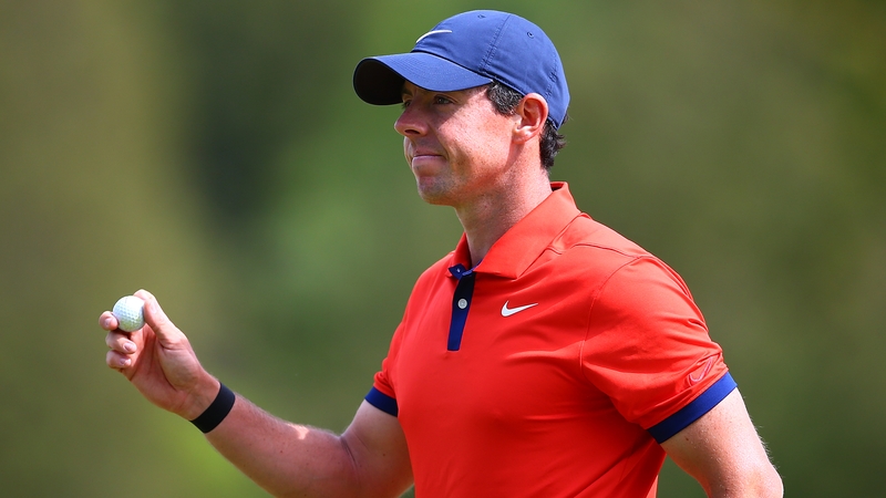 Rory McIlroy was nine under par on the day in Hamilton