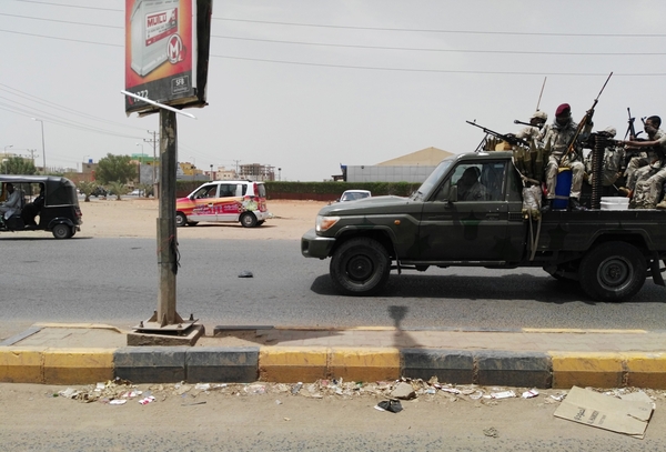 Several vehicles of the feared Rapid Support Forces, blamed by witnesses for the killings at the sit-in, were seen yesterday