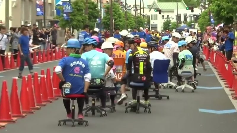 Teams of three compete in the endurance event