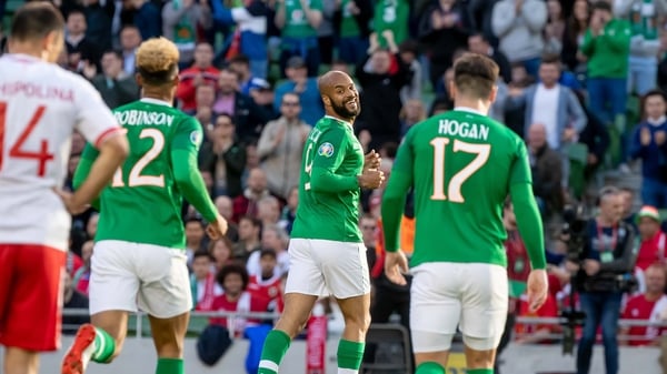 David McGoldrick celebrates Ireland's opener