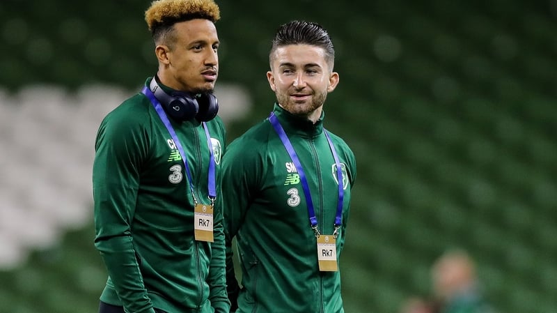 Callum Robinson (l) with Sean Maguire