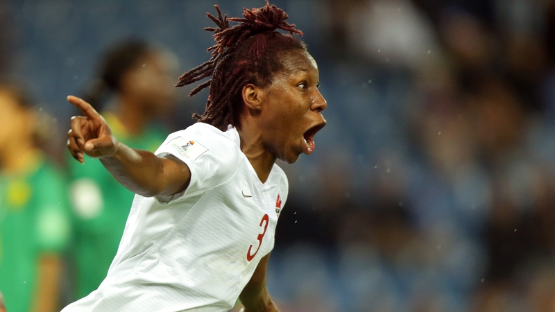 Kadeisha Buchanan of Canada celebrates after scoring