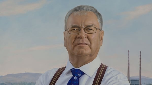 A portrait of RTÉ broadcaster Joe Duffy by artist Brian McCarthy takes pride of place at the 189th RHA Annual Exhibition.