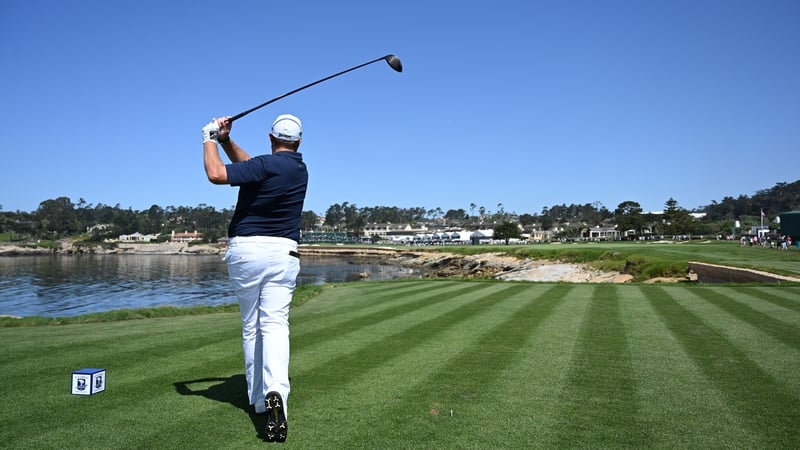 Shane Lowry during his practice round at Pebble Beach