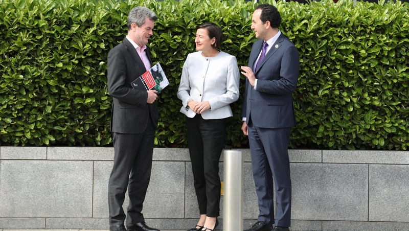 Feargal O'Rourke, Managing Partner at PwC, Kari Daniels, CEO, Tesco Ireland and Tomás Sercovich, CEO Business in the Community Ireland