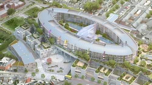 An artist's illustration of the National Children's Hospital