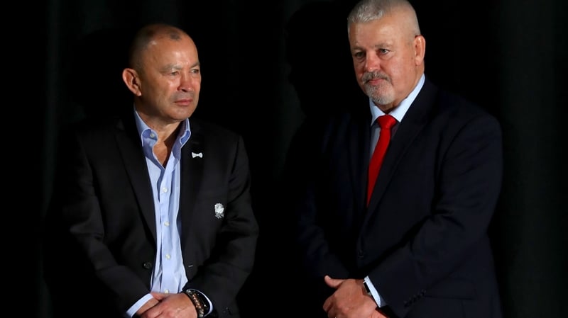 Eddie Jones (L) with Warren Gatland