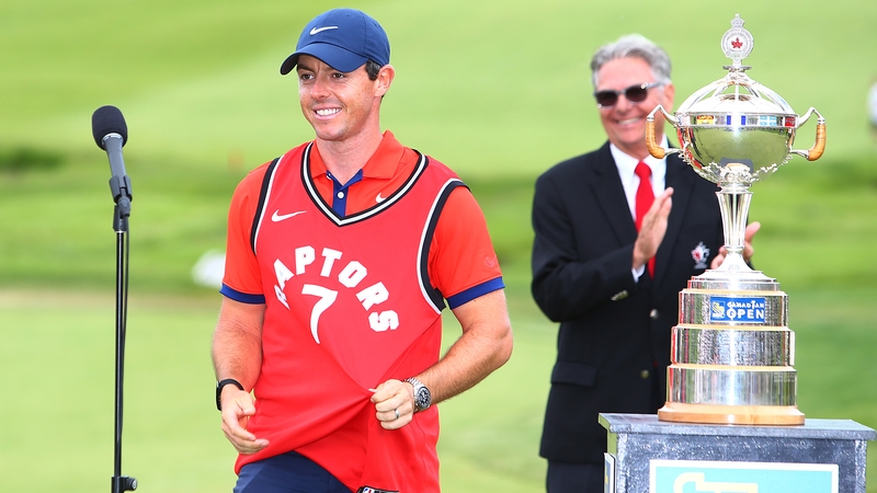Rory McIlroy became a Toronto Raptors fan for a few minutes, at least, at the presentation ceremony last Sunday in Canada