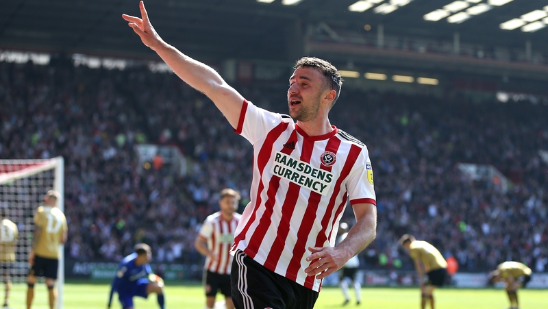 Enda Stevens won promotion along with international and club colleagues David McGoldrick, John Egan and Scott Hogan