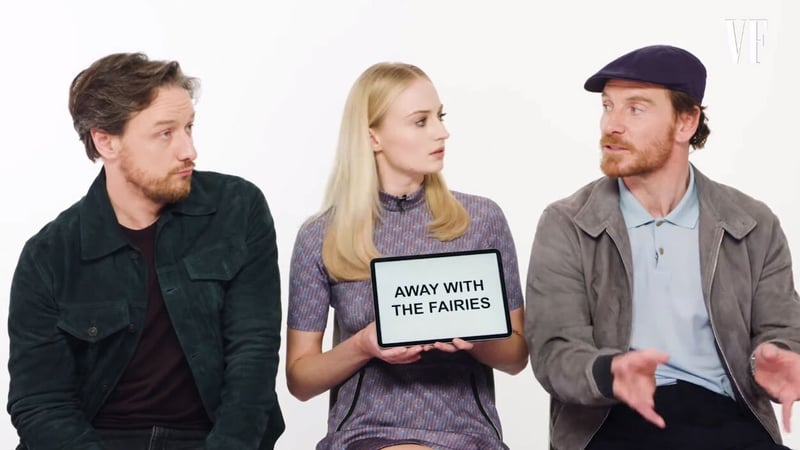 James McAvoy, Sophie Turner and Michael Fassbender explain slang