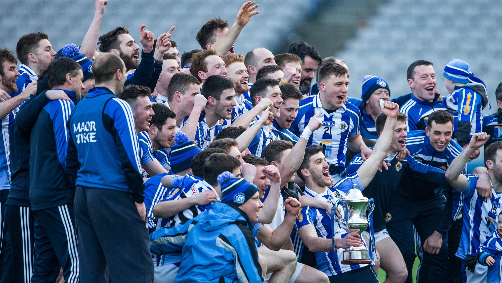 Ballyboden St Enda players celebrate the 2016 All-Ireland club football title