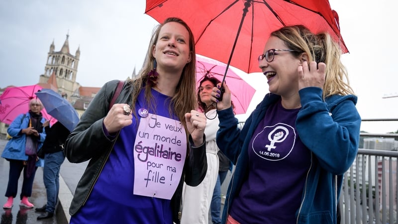 Women in Switzerland on average still earn 20% less than men