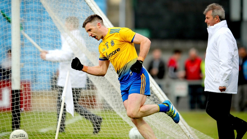 Cathal Cregg celebrates his goal against Mayo