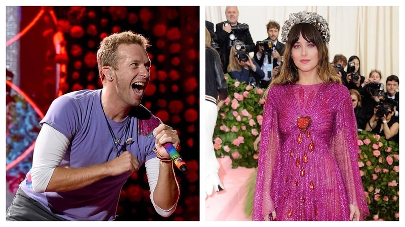 Chris Martin and Dakota Johnson