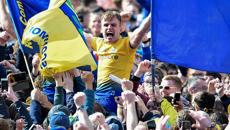 Enda Smith celebrates after winning the Connacht final