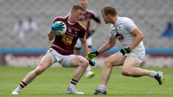 Ray Connellan (L) in action against Kildare in the 2016 Leinster SFC semi-final