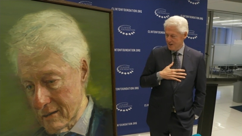 Bill Clinton was speaking at an unveiling of a portrait of him in New York