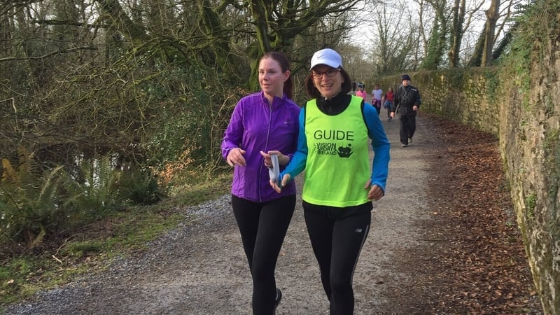 Léan Kennedy and her guide Daniela Morgenstern.