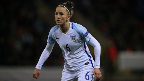 Casey Stoney in action for England back in 2016