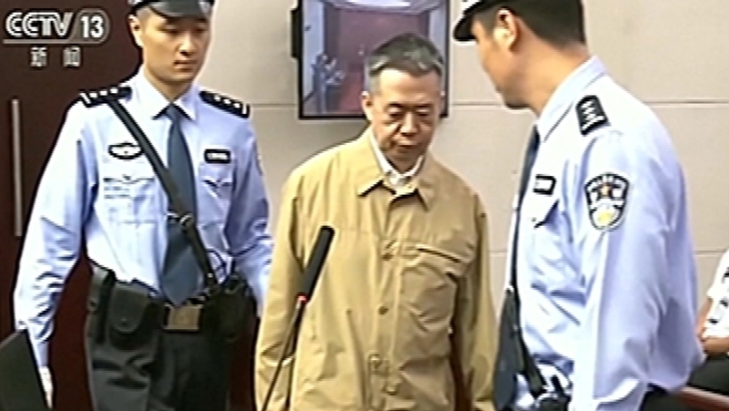 Former Interpol president Meng Hongwei in court