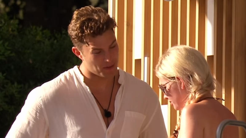 Amy is visibly upset on Love Island