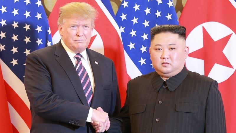 Donald Trump and Kim Jong-un at their failed February summit in Hanoi