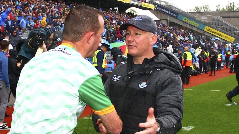 Gavin takes Andy McEntee's congratulations at the end