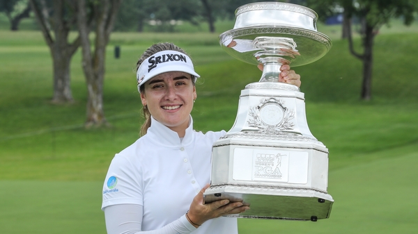 Hannah Green poses with her trophy