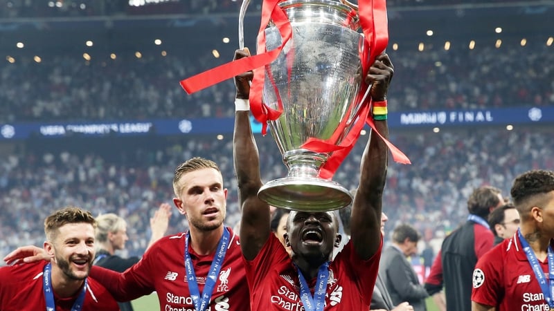 Sadio Mane with the cup