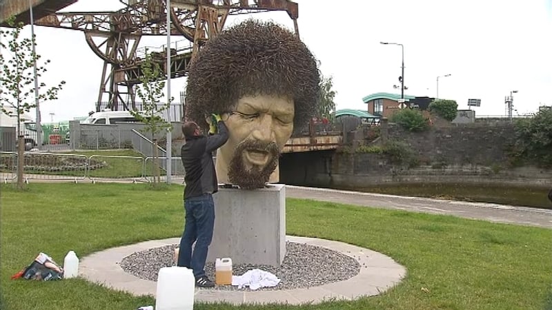 There is still a little bit of work to be done to fully restore the statue to its former glory