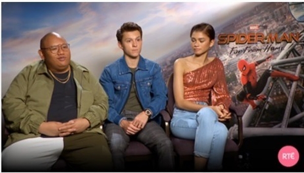 Jacob Batalon, Tom Holland and Zendaya