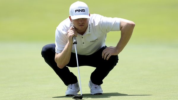 Nate Lashley carded four birdies on the front nine and five on the back in a bogey-free round which put him top of the leaderboard