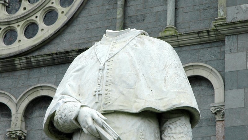 The statue stands just metres from the main entrance to the cathedral in Thurles
