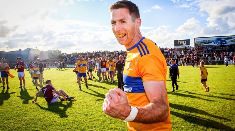 Gary Brennan celebrates at the full-time whistle