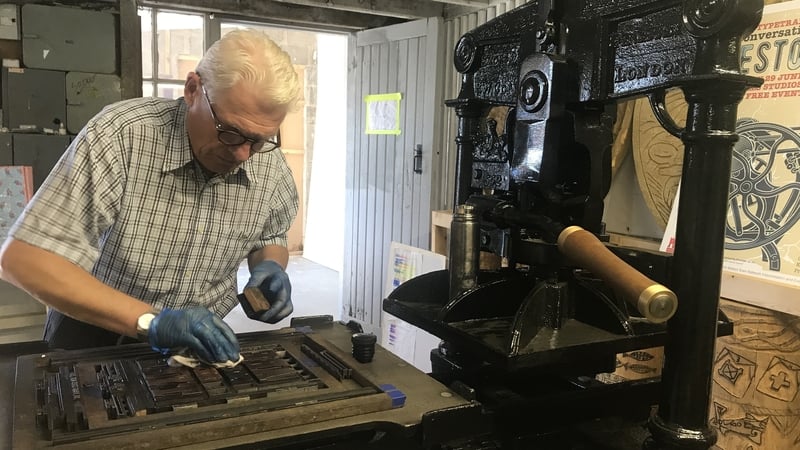 The printing presses and old-type fonts, dating back to 1831, were found in a workshop