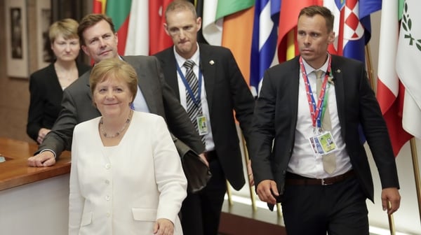 German Chancellor Angela Merkel hopes leaders can reach a compromise when they return tomorrow