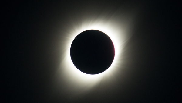 View of the solar eclipse at La Silla Observatory in Chile