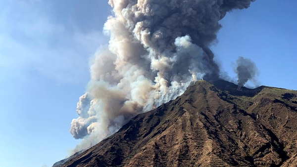 The volcano is known to be active but today there was a particularly powerful eruption