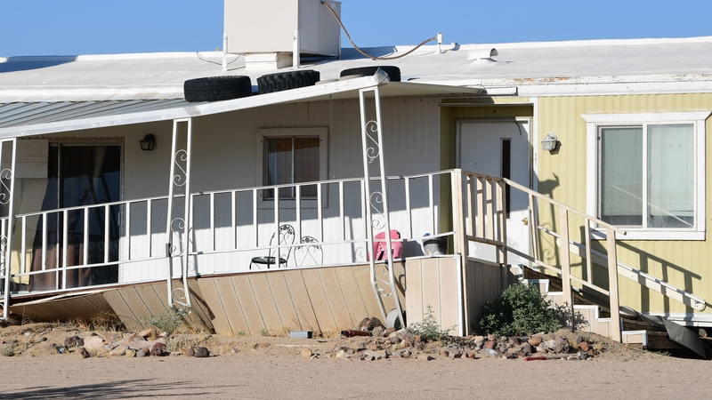 A house damaged in the the earthquake