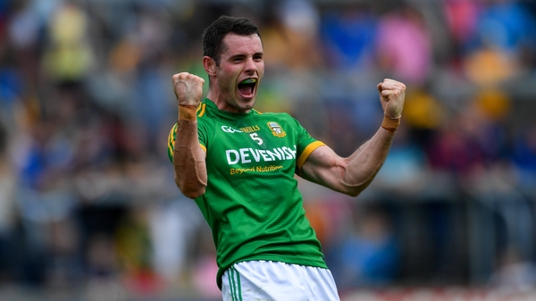 Donal Keogan celebrates at the final whistle