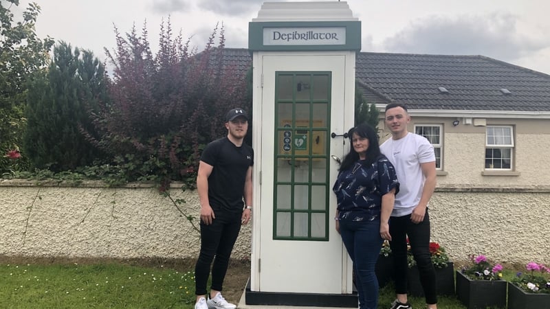 The phone box outside the Tully's house has a defibrillator