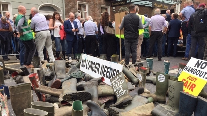 Beef Plan Movement members and individual farmers had been protesting outside meat factories