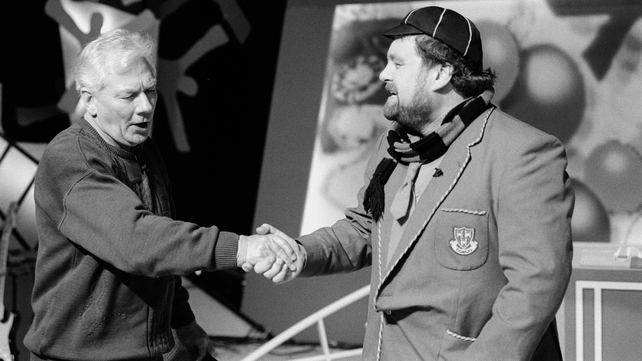 1994: Gay Byrne and Brendan Grace during Telethon