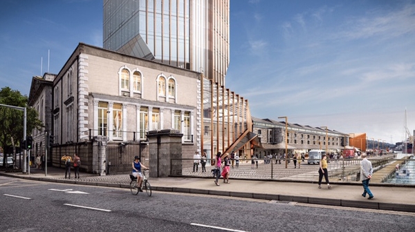 An artist's impression of the new development at Cork's Custom House Quay