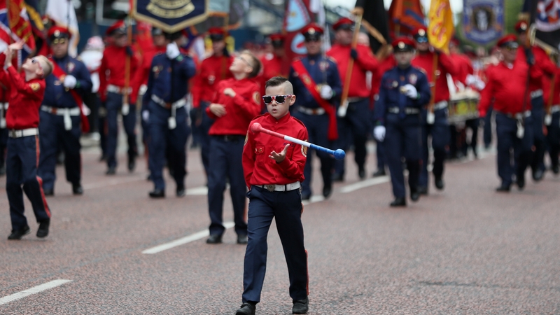 Marching bands paraded through the streets of Belfast