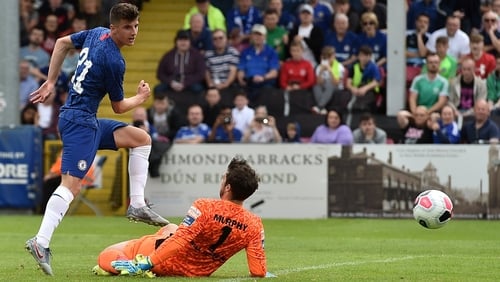 Mason Mount slots home his goal for Chelsea