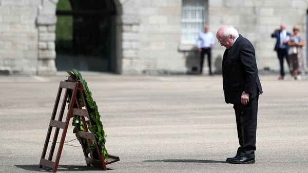 President Higgins laid a wreath on behalf of the people of Ireland