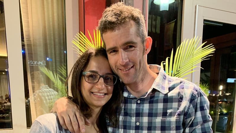Keith Byrne, who is facing deportation, and his wife American Keren
